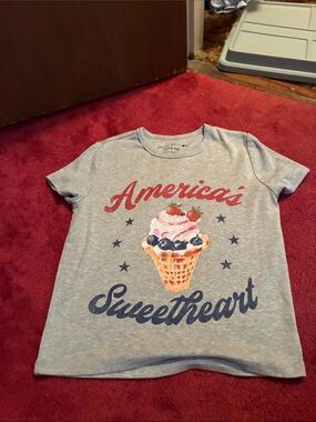 Kids' Light Gray 'America's Sweetheart' Ice Cream Graphic Tee by Cat & Jack